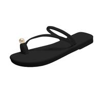 ZTFYKLIN Tongs Femme Mode Orthopédique Nouvel Ensemble De Pantoufles À Orteils Pour Femmes, Demi-Pantoufles D'Été, Style Féerique Avec Perles Françaises, Chaussures Plates Plage, Sandales Femmes