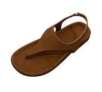 ZTFYKLIN Tongs Femme Mode Orthopédique Sandales De Plage Décontractées À Bout Pointu Et Semelle Épaisse Pour En Cuir Vache Summer Island Bottes Courtes Chaussure Animal Flip Flops Women Pied