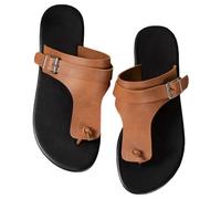 ZTFYKLIN Tongs Femmes Sandales De Plage Pour Femmes, Pantoufles Creuses Décontractées, Chaussures Plates, Rétro Escarpins Blanc Petit Talon Chaussure D'Été Block Heel Sandals For Women Femme