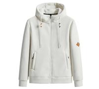 ZTFYKLIN Women'S Autumn Winter Warm Sports Fleece Solid Color Coat Peignoir Polaire Boutonnée (White, Xxxxl) Manteau Femme Hiver Chic Long Mi Noir Capuche Chaud Veste Avec Bouclette De Marque