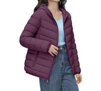 ZTFYKLIN Women's Casual Lightweight 90 Down Can Be Stored Solid Color with Storage Bag for Winter Chandail Veste Femmes (Hot Pink, XXL) Manteaux Et Blousons Manteau Hiver Femme Chaud d'hiver