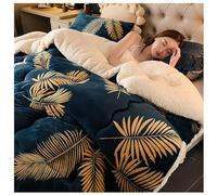 ZTGL Couette Cachemire d'agneau Épais, Flanelle Édredon, Courtepointes Moelleuses en Cachemire, Hiver Chaud Noyau Velours d'agneau, Couette d'hiver en Peluche,A,150x200cm(1.75kg)