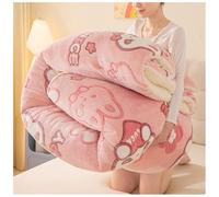 ZTGL Couette d'hiver en Cachemire Épaisse Et Chaude, ÉDredon Hiver en Velours d'agneau Anti-Allergique, Réversible Couverture épais en Laine, Luxueuse Couette Cadeau 2 Personnes B, 200×230cm/4kg