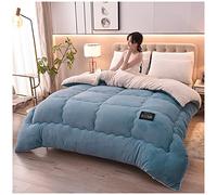 ZTGL Couette en Coton d'hiver, Tissu Cachemire d'agneau Chaud Rapide, Couette épaisse Couverture en Laine Super Douce pour Lit Double en Hiver, Couverture pour Familiale Chambre,E,150x200cm(2.5kg)