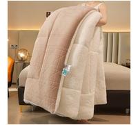 ZTGL Couette en Super Doux Velours d'agneau Couette Chaude en Hiver, Double Super Épaisseur Couverture, Moelleux et Respirant Édredon, Tissu Cachemire d'agneau Chaud Rapide,Kaki,110x150cm(1kg)