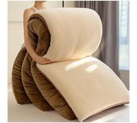 ZTGL Couette Polaire Biface Épaisse Et Chaude, Couette en Tissu De Velours, Luxueuse Couette de Lit Réversible 2 Personnes Edredon, Couverture éPaisse Gonflant pour l'hiver,Beige,150x200cm(3.5kg)