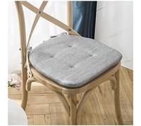 ZTGL Coussin Chaise Cuisine, Galette De Chaise en Forme de Trapèze avec Attaches, Galette De Chaise Dehoussable, Coussins De Chaises D'Interieur Respirant en Toute Saison,Light Gray,39x40cm(6 Pcs)