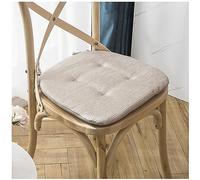 ZTGL Coussin Chaise Cuisine, Galette De Chaise en Forme de Trapèze avec Attaches, Galette De Chaise Dehoussable, Coussins De Chaises D'Interieur Respirant en Toute Saison,Beige,43x45cm(4 Pcs)