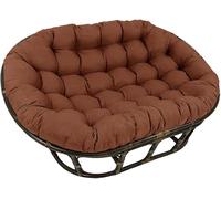 ZTGL Coussin Double Fauteuil Papasan, Impermeable Coussin Fauteuil Papasan Ovale, Gros et Epais Coussin Fauteuil Rotin Exterieur, Coussin Fauteuil Suspendu Oeuf Jardin Exterieur,Marron,170x120cm