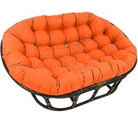 ZTGL Coussin Double Papasan Extérieur, Gros Coussin de Chaise Papasan, Ovale Coussins de Chaise de Panier Suspendus Coussins de Chaise de Jardin Patio Imperméables,Orange,170x120cm