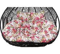 ZTGL Coussin pour Fauteuil Suspendu Oeuf 2 Places, Impermeable Lavable Coussin de Chaise Suspendue Exterieur, éPais Coussins pour Hamac Suspendu de Jardin, Toutes Les Saisons,Flower a