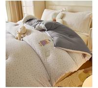 ZTGL Couverture en Coton Tricoté Super Douce et Confortable, Noyau de Couette Respirant, Couettes Anti-Allergique, Duvet Épaisse Chaude, Courtepointes Lavables,B,200x230cm(3.0kg)
