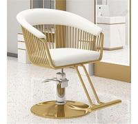 ZTGL Fauteuil De Coiffure Professionnelle Hydraulique Pivotant 360° 150 Kg Fauteuil de Coiffure Réglable en Hauteur, Chaise de Coiffure Chaise de Salon de Coiffure,Off White 1