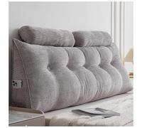 ZTGL Grand Coussin Cale Triangulaire pour Tête de Lit, Coussin de Lecture Compensé avec Tour de Cou Amovible, Oreiller Support Lombaire Ergonomique Oreiller Dossier pour Chambre Jour B,80 * 50 * 20cm