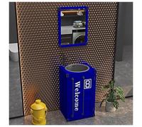 ZTGL Lavabo Colonne Vasque sur Pied, Industriel Meuble sous Vasque, Meuble sous Evier Salle de Bain, Lave Mains Moderne Armoire de Rangement pour Vasque, Meubles de Salle de Bain B6, with Mirror