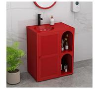 ZTGL Lavabo sur Pied de Salle de Bain 65×46×85cm, Meuble sous-Vasque Industriel Autoportant, Meuble sous-Vasque Rétro en Fer Forgé, Meuble sous-Vasque de Salle de Bain sous Lavabo B,Without Mirror