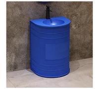 ZTGL Lavabo sur Pied pour Salle de Bain, Lavabo Colonne Vasque à Poser, Meuble sous-Vasque Lavabo de Style Industriel, Meuble de Salle de Bain Vasque Colonne Moderne en Fer Forgé F, Without Mirror