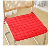 ZTGL Rouge,Square 50x50cm, Coussins de Chaise avec Liens, Galette de Chaise Lavable, Coussins de Siège Carrée, Galette de Chaise de Cuisine, Coussins pour Chaises Antidérapant Universel