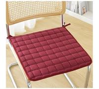 ZTGL Wine Red,Square 45x45cm, Coussins de Chaise avec Liens, Galette de Chaise Lavable, Coussins de Siège Carrée, Galette de Chaise de Cuisine, Coussins pour Chaises Antidérapant Universel