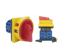 ZTHOME LW26GS-20A 25A DIN monté sur Rail Off-on Deux Niveaux CA10 48x48mm 64x64mm déconnecter isolateur Cadenas Interrupteur à Came Rotatif 1 pièces (Color : 20A 48X48mmON-OFF-ON, Size : Off-on)