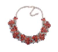 Zthread Collier plastron plastron coloré en cristal de verre pour femme Accessoires de mode, Cristal-métal, Strass