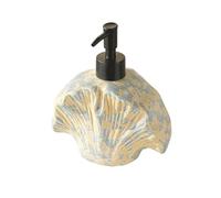 ZTHYSHOZ Distributeur de Savon Bouteille distributrice de Savon en Feuille Ginkgo Style Vintage, adaptée aux salles Bains et à la Maison(Beige)