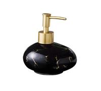 ZTHYSHOZ Distributeur de Savon Distributeur De Savon, Bouteille Distributrice Savon/Lotion for Le Corps À Motif Marbré, Shampoing Rechargeable, Adaptée La Décoration Salle Bain/Cuisine(Noir)