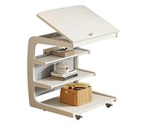 ZTHYSHOZ Tables Basses Bedside Cabinet Storage Cabinets Flip Tables Sliding Book Shelf Decorative(Blanc)