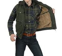 ZTJ-Lighting Gilet Outdoor Hommes, doublée de Molleton Veste légère avec Poches Multiples, Grande Taille Hiver Chaud Gilet vêtements d'extérieur pour Le Travail Safari Pêche Photo Voyage,Vert,8XL