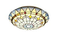 ZTJ-Lighting Plafonnier de Style LED Tiffany (plafonnier en Verre teinté, 85-265V), entrée/Couloir/Couloir/Couloir, luminaires à encastrer décoratifs (Couleur : Two Color light-50cm)