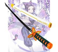 ZTKECO 100cm Épées en Bois pour Adultes, Demon Slayer Cosplay Kochou Shinobu, Katana D'anime Japonais, 75cm (Size : Kochou Shinobu-100cm(39in))