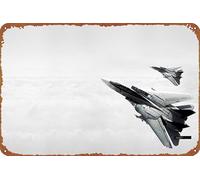 ZTLLFV Ace Combat Avion - Affiche de jeu vidéo en métal - Décoration murale - Panneau rétro pour décoration d'intérieur - 20,3 x 30,5 cm