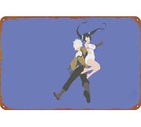 ZTLLFV Bell Cranel Is It Wrong To Try To Pick Up Girls In A Dungeon? Hestia Danmachi Plaque en métal Décoration murale pour garage