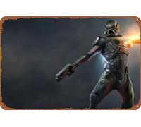ZTLLFV Mass Effect - Affiche en métal - Motif jeu vidéo Mass Effect : Andromeda - Décoration murale rétro - 20,3 x 30,5 cm