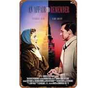 ZTLLFV Plaque en métal « An Affair to Remember » - Décoration murale de garage - Affiche de cinéma - 20,3 x 30,5 cm
