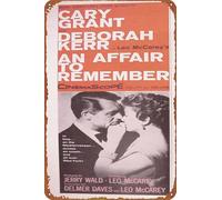 ZTLLFV Plaque en métal « An Affair to Remember » - Décoration murale de garage - Affiche de cinéma - 20,3 x 30,5 cm