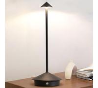 ZTMHRG Lampe de Table Rechargeable sans Fil, Lampe de Bureau Portable à LED, Commande Tactile, lumière de Nuit dimmable pour Le Patio et Le Restaurant(Black)