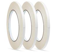 ZTMY Lot de 3 rouleaux de ruban adhésif double face pour projets de bricolage, scrapbooking, emballage cadeau, fabrication de cartes et bureau - 6 mm de large et 15 m de long