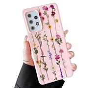 ZTOFERA Coque Compatible avec Samsung Galaxy A53 5G, Etui pour Samsung A53 5G, Flexible Souple en Silicone Protection Case avec Motif Fleurs Grimpante Filles Femmes Antichoc Cover, Rose