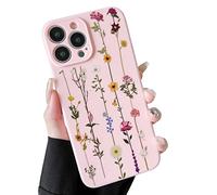 ZTOFERA Coque Fleurs Compatible avec iPhone 14 Pro Max pour Filles Femmes, Housse Étui en Silicone Flexible Souple Protection avec Motif Fleurs Grimpante Antichoc Cover pour iPhone 14 Pro Max, Rose