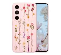 ZTOFERA Coque Fleurs Compatible avec Samsung Galaxy A35 5G pour Filles Femmes, Housse Étui en Silicone Flexible Souple Protection Coque avec Motif Fleurs Grimpante Antichoc Cover, Rose
