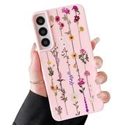 ZTOFERA Coque Fleurs Compatible avec Samsung Galaxy S21 5G pour Filles Femmes, Housse Étui en Silicone Flexible Souple Protection Coque avec Motif Fleurs Grimpante Antichoc Cover pour S21, Rose