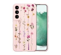 ZTOFERA Coque Fleurs Compatible avec Samsung Galaxy S21 FE pour Filles Femmes, Housse Étui en Silicone Flexible Souple Protection Coque avec Motif Fleurs Grimpante Antichoc Cover pour S21 FE, Rose