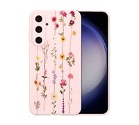 ZTOFERA Coque Fleurs Compatible avec Samsung Galaxy S24 FE pour Filles Femmes, Housse Étui en Silicone Flexible Souple Protection Coque avec Motif Fleurs Grimpante Antichoc Cover pour S24 FE, Rose