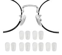 Ztolbriy 6 Paires de Coussinets de Nez en Silicone pour Lunettes - Anti-Dérapants & Confortables | Taille M (1,4x0,7cm) - Blanc | Compatibles avec Montures & Lunettes de Soleil