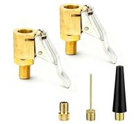 Ztolbriy Kit de Adaptateurs de Valve Multifonction, Adaptateur de Valve Multifonction avec Adaptateur de Valve Française et Aiguille à Bille pour Pompe à Air pour Bosch, Pneus Auto, Vélo et Ballons