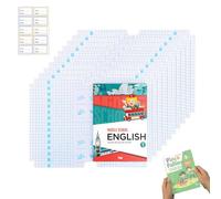 Ztolbriy Lot de 10 Couvertures de Livres Auto-Adhésives Transparentes Format 16K pour Cahiers d'Exercices et Ordinateurs Portables