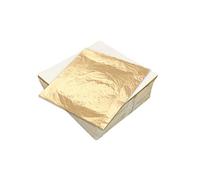 ZTOONE 1000 Feuille Feuille Feuille d'or d'imitation, Feuille d'argent, Feuille d'or Rose pour l'art, Bricolage, métier de dorure, décoration, Meubles, 14 × 14 cm (Or)