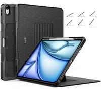 ZtotopCases Coque pour iPad Air 13 Pouces 2025/2024 (m3/M2)/iPad Pro 12.9 2018, Protection avec 6 Angles de Vision Magnétiques,Fonction de Veille/Éveil Automatique,Noir
