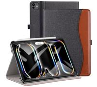 ZtotopCases Coque pour iPad Pro 12.9 2022/2021/2020 (6ème/5ème/4ème Génération),Housse Étui Cover en Cuir de PU Première Qualité,avec Fonction Auto Réveil/Sommeil pour iPad Pro 12,9 Pouces, Denim Noir